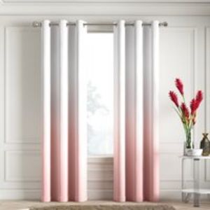 Ombre Pink/white Max Blackout Curtain Pair (Set of 2) Barbiecore